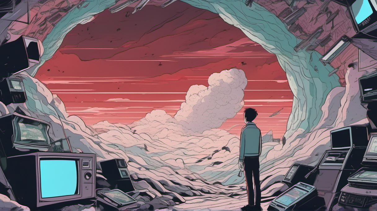 Illustration for: How Media Consumption Shapes Investor Behavior. Research shows financial media consumption beyond 30 minutes daily during volati...