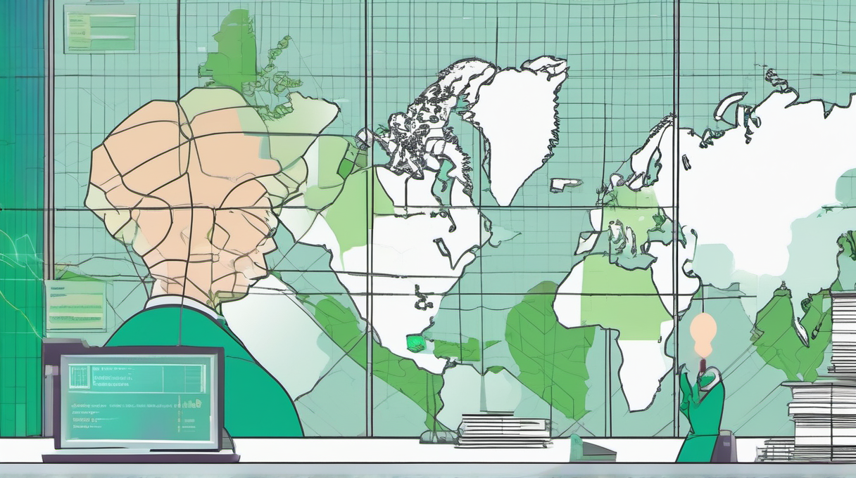 Illustration for: Global Central Bank Coordination. Learn how major central banks coordinate through swap lines and joint actions du...